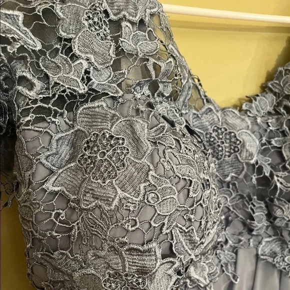 Azazie Size 24 Dusty Blue Gown Dress MOB MOG Angelou Style - Picture 5 of 7